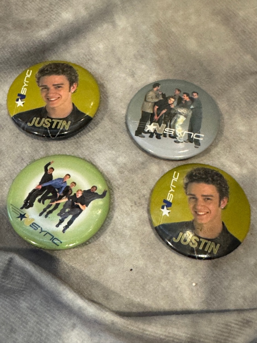 Vintage NSync Justin Bieber Pop Band Collectible Pins Buttons -‎ LOT